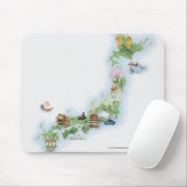 古代日本の図解入りの、写真付きのな地図 マウスパッド (マウス)