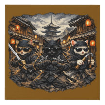 古代日本の忍者猫 クールなネコの戦士
