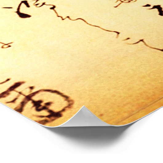 古代日本の漢字 ポスター (角)