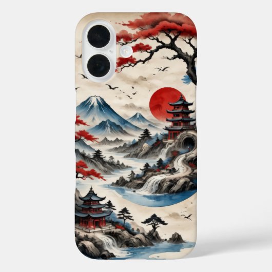 古代日本の風景 京都時代のカバー Case-Mate iPhoneケース (裏面)