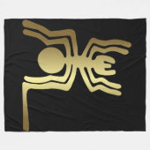 古代昆虫 – 金ゴールドクモ フリースブランケット (正面(横))