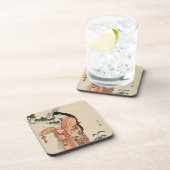 古代木材スケッチの女日本の性 コースター (右側)