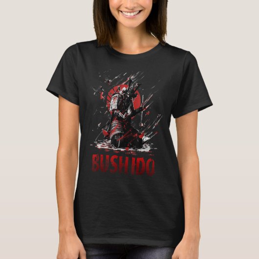 古代武日本の士カタナ浪人アジア武士団 Tシャツ (正面)