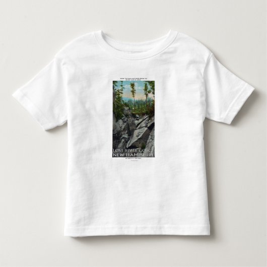 古代氷峡谷の入口の眺め トドラーTシャツ (正面)