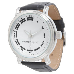 古代白黒マヤ数字ベクトルアート 腕時計