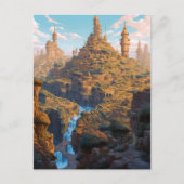 古代石器市ファンタジー芸術 ポストカード (正面)