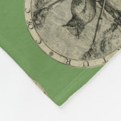 古代紋章-フクロウ-知恵毛布のライト フリースブランケット (角)