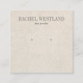 古代紙ラグジュアリージュエリーイヤリングディスプレイ スクエア名刺