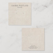 古代紙ラグジュアリージュエリーイヤリングディスプレイ スクエア名刺 (正面/裏面)