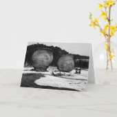 古代素焼鉢、南メキシコ カード (黄色い花)