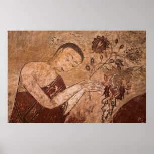 古代絵画仏 ポスター