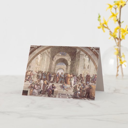 古代美術学校の挨拶状 カード (黄色い花)