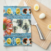 古代舞踊 キッチンタオル (四つ折り)