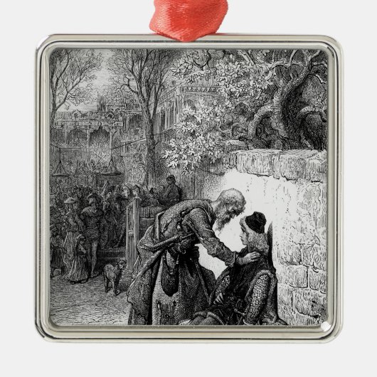 「古代船員の霜」からの場面、 メタルオーナメント (正面)