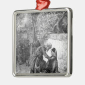 「古代船員の霜」からの場面、 メタルオーナメント (左)