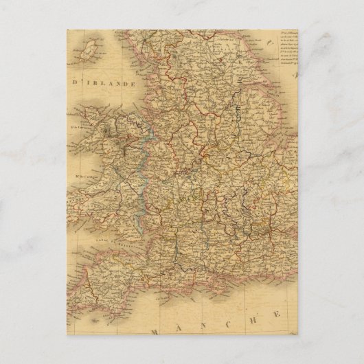 古代英語の地図 ポストカード (正面)