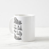 古代遺跡と遺跡 コーヒーマグカップ (正面左)