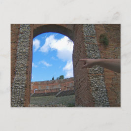 古代遺跡タオルミーナ、シチリア ポストカード