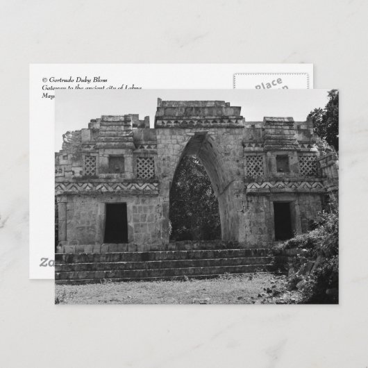 古代遺跡：メキシコのユカタン州ラブナへの玄関口 ポストカード (正面/裏面)