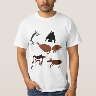 古代部族の地芸-古代動物のTシャツ Tシャツ