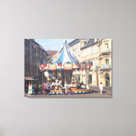 古代都市のフェアグラウンドフランスのラウンドアバウト キャンバスプリント