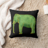 古代金ゴールドおよびヒスイ象 クッション (ブランケット)