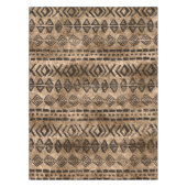 古代金ゴールドおよび黒い種族の民族パターン テーブルクロス (正面)