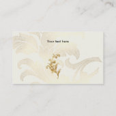 古代金ゴールド装飾の名刺 名刺 (裏面)