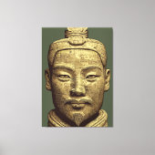 古代金色アート 兵馬俑 キャンバスプリント (正面)