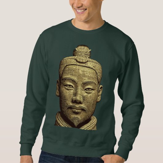 古代金色アート 兵馬俑 スウェットシャツ (正面)
