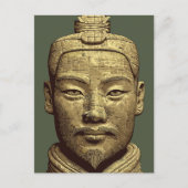 古代金色アート 兵馬俑 ポストカード (正面)