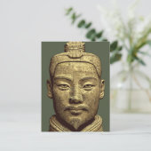 古代金色アート 兵馬俑 ポストカード (スタンド正面)