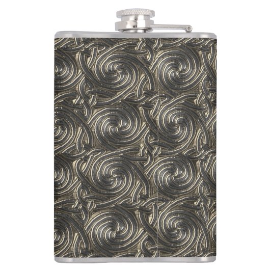 古代銀製のケルト族の螺線形の結合型 フラスク (裏面)