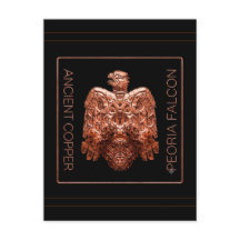 古代銅のピオリア・ファルコン修復ポストカード