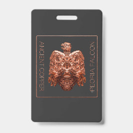 古代銅のピオリア・ファルコン復元Tシャツ バッジ
