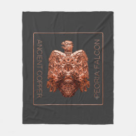 古代銅のピオリア・ファルコン復元Tシャツ フリースブランケット