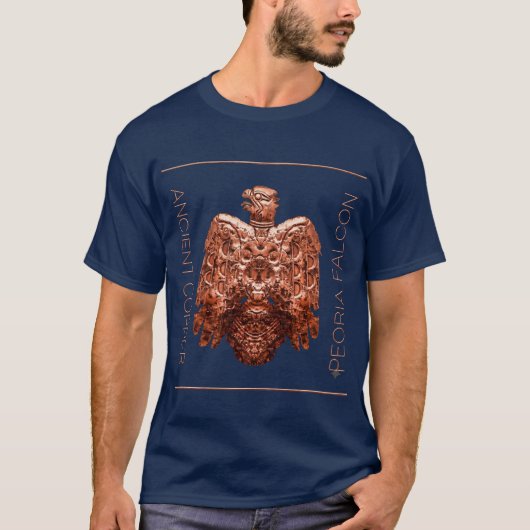 古代銅のピオリア・ファルコン復元Tシャツ Tシャツ (正面)