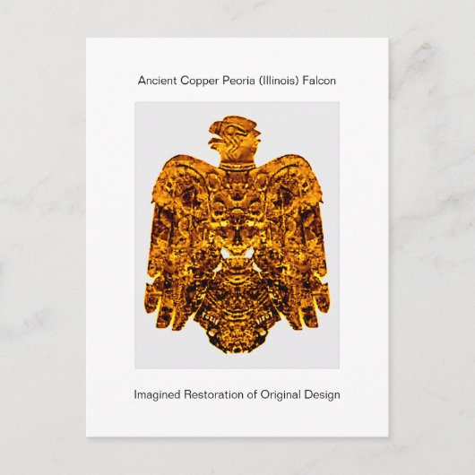 古代銅ペオリア《鳥》ハヤブサ1859カードを見つけた ポストカード (正面)