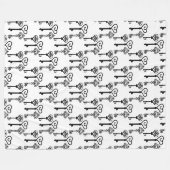 古代鍵フリースブランケット、大 フリースブランケット (正面(横))