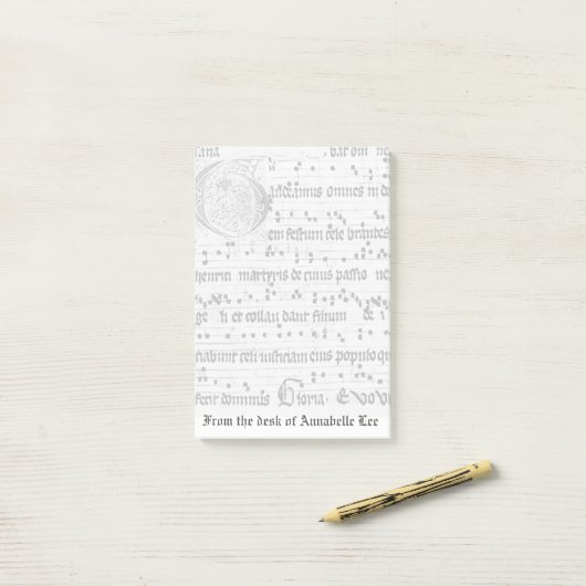 古代音楽 ポストイット (デスク上)