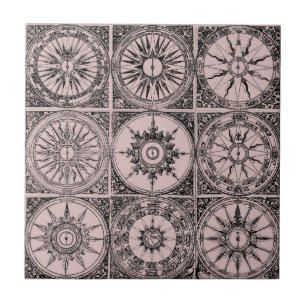 古代風力バラセラミックス図 タイル