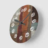 古代黙想II ラウンド壁時計 (傾斜)