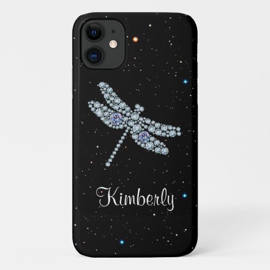 古典モノグラム自然きらきら光るラインストーン Case-Mate iPhoneケース (裏面)