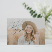 古典的なスクリプトの卒業サンキューカード サンキューカード (スタンド正面)