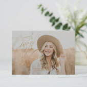 古典的なスクリプトの卒業サンキューカード サンキューカード (スタンド正面)