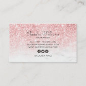 古典的なホログラフィックグリッターエレガントスクリプト事業 名刺 (裏面)