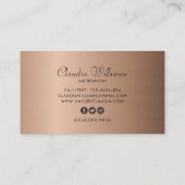 古典的なホログラフィックグリッターエレガントスクリプト事業 名刺 (裏面)