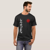 古典的な上地流空手 漢字 道場 日本 武術 Tシャツ (正面フル)
