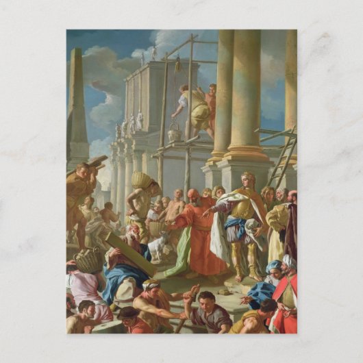 古典的な建設現場 ポストカード (正面)