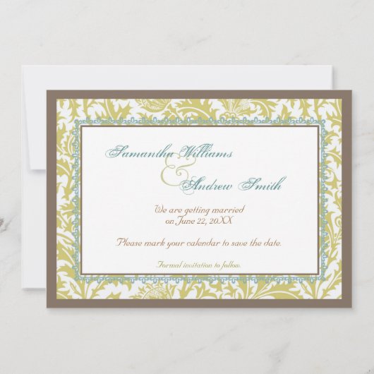 古典的な招待状 招待状 (裏面)